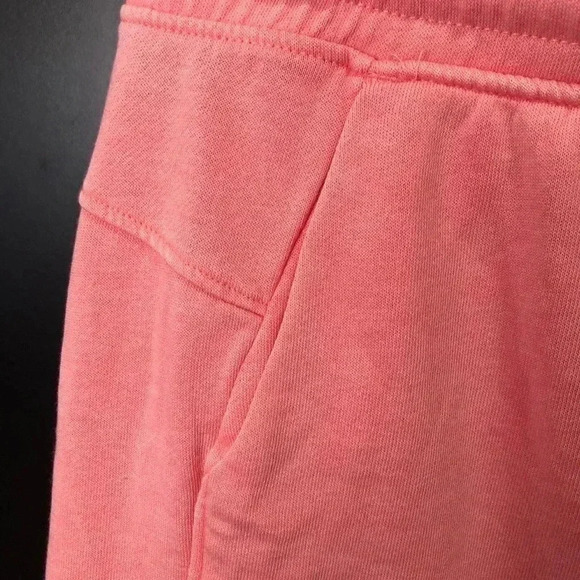 RBX Mineral Wash French Terry Shorts,elastic drawstring waist,hip pockets,Coral - Picture 3 of 7